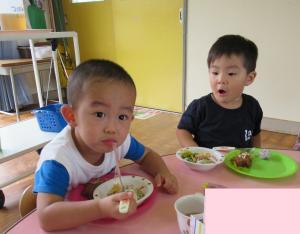 給食の七夕そうめん